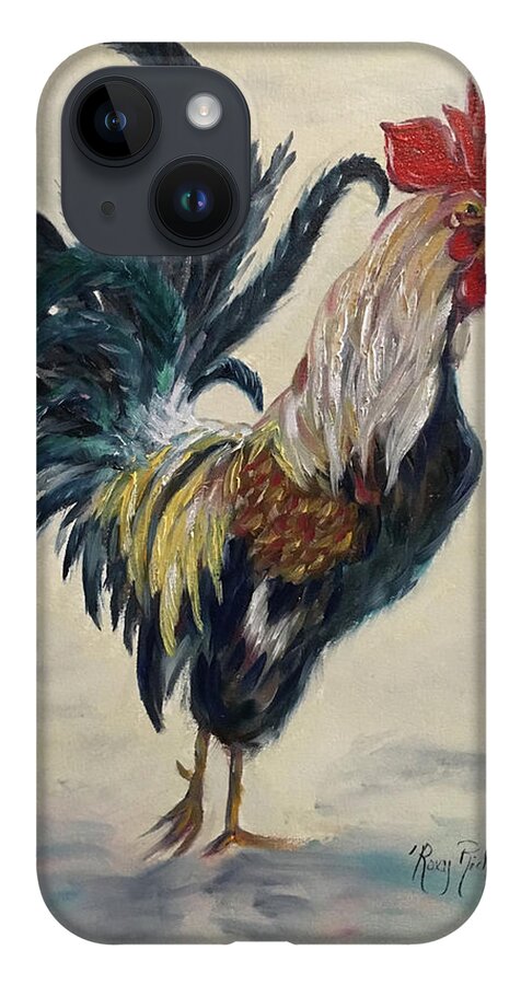 Rooster iPhone Case featuring the painting Boss by Roxy Rich