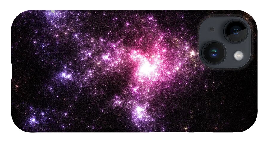 Black Color iPhone 14 Case featuring the photograph Bright Space Galaxy #1 by Sololos