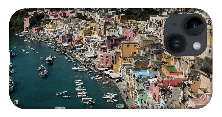 Procida iPhone 14 Case featuring the photograph Corricella view by Claudio Maioli