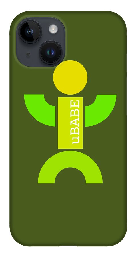 Sun Fun iPhone 14 Case featuring the digital art Green Style #1 by Ubabe Style