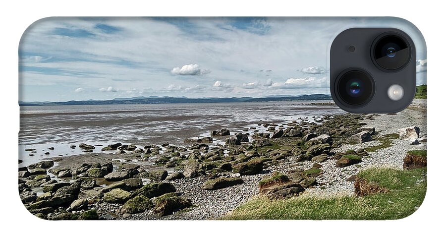 Morecambe iPhone 14 Case featuring the photograph MORECAMBE. Hest Bank. The Shoreline. by Lachlan Main