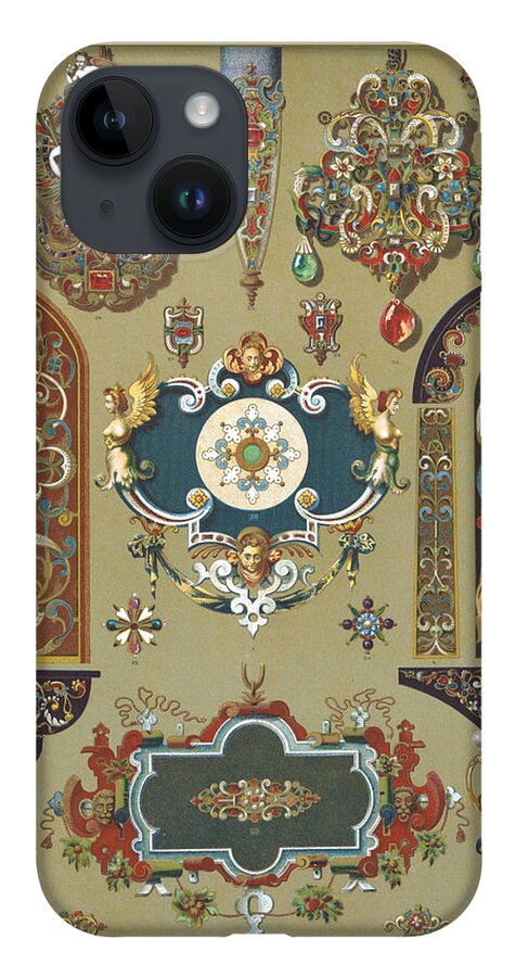 German Renaissance iPhone Case featuring the painting Ornament-GERMAN RENAISSANCE by Racinet