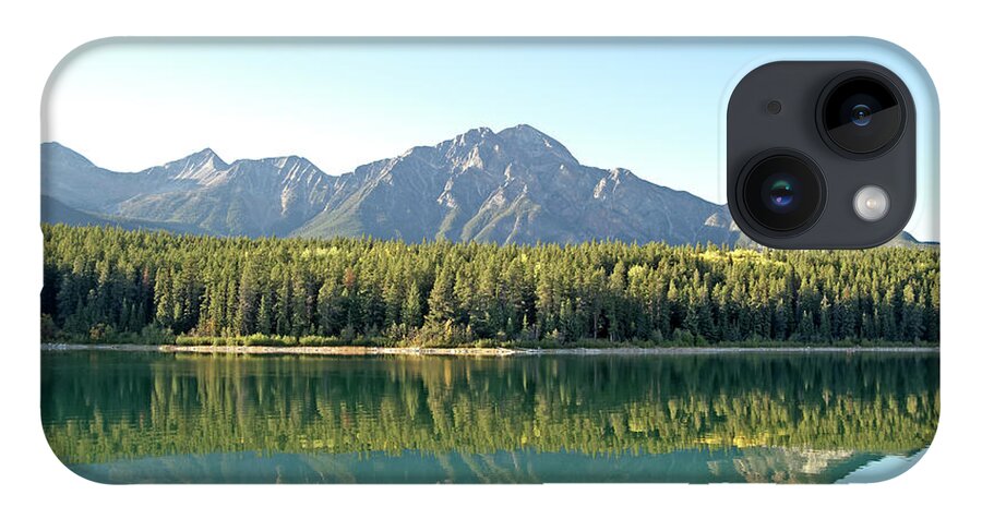 Tranquility iPhone 14 Case featuring the photograph Patricia Lake, Jasper National Park #1 by Liz Whitaker