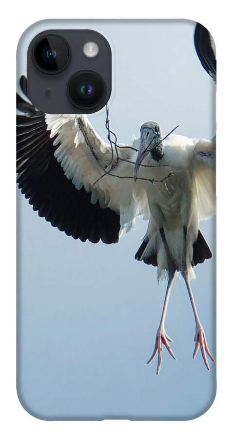 Alligator Farm iPhone 14 Case featuring the photograph Woodstork Nesting by Donald Brown