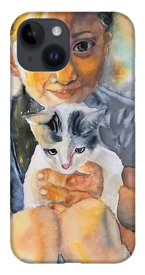 The Cat Is My Best Friend. iPhone Case featuring the painting 1082019 by Han in Huang wong