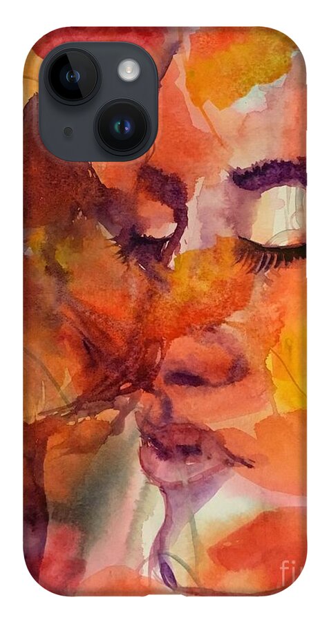 1262019 iPhone 14 Case featuring the painting 1262019 by Han in Huang wong