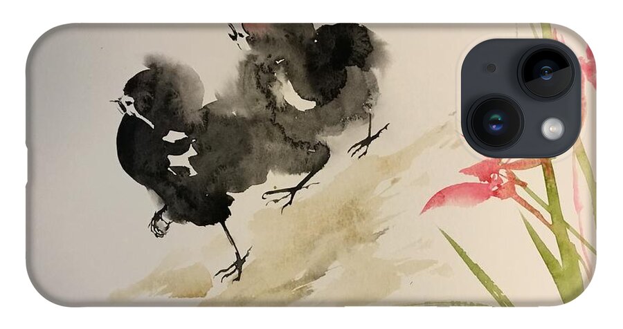 1402019 iPhone 14 Case featuring the painting 1402019 by Han in Huang wong