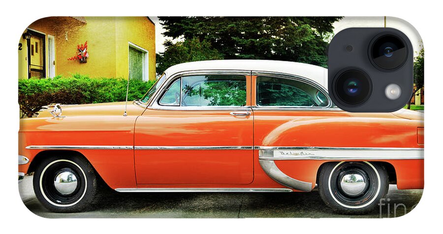 Auto iPhone 14 Case featuring the photograph 1954 Belair Chevrolet 2 by Craig J Satterlee