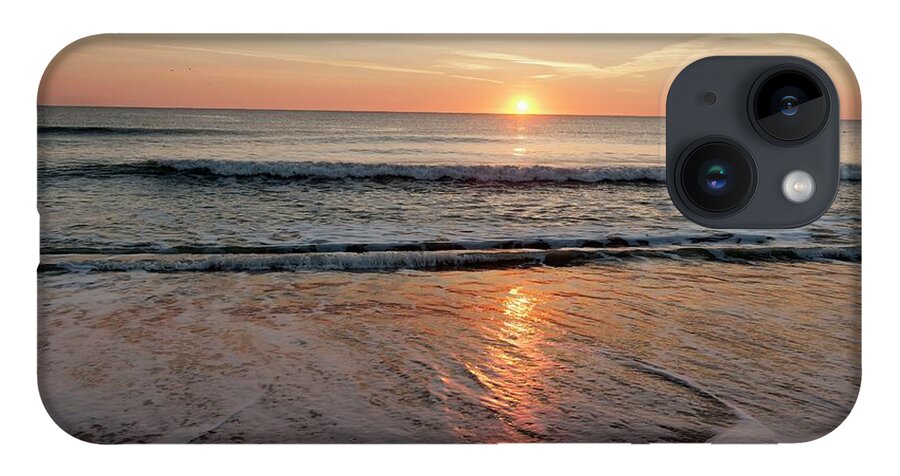 Estock iPhone 14 Case featuring the digital art Amelia Island, Beach At Sunset by Lumiere