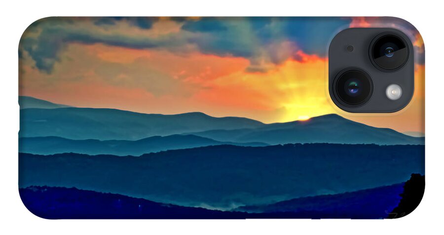 Sunset iPhone Case featuring the photograph Blue Ridge Mountains Sunset by Meta Gatschenberger