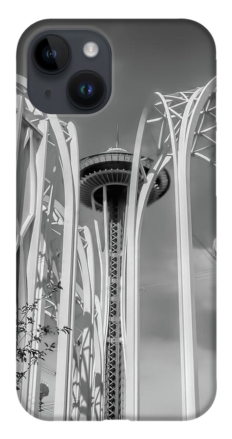 Space Needle iPhone Case featuring the photograph Space Needle Vintage SPN3 by Cathy Anderson