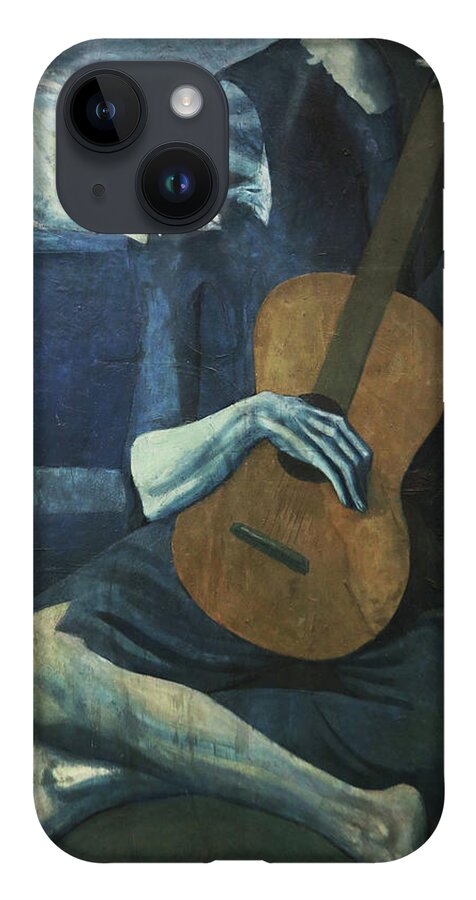 Old iPhone 14 Case featuring the painting The Old Guitarist by Pablo Picasso