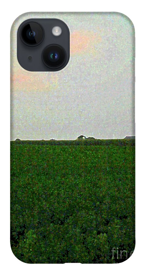 Walter Paul Bebirian iPhone 14 Case featuring the digital art 3-11-2009t by Walter Paul Bebirian