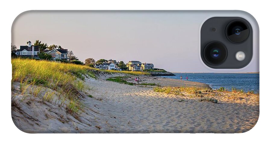 Estock iPhone 14 Case featuring the digital art Beach & Homes, Chatham, Cape Cod, Ma by Lumiere