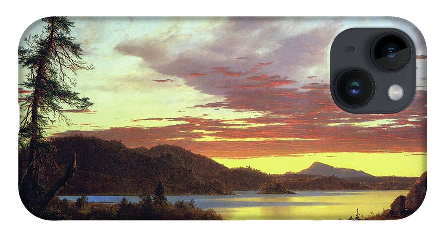 Church iPhone Case featuring the painting A Sunset by Frederic Edwin Church