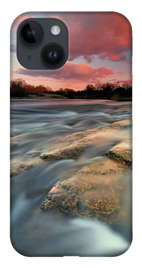 Scenics iPhone 14 Case featuring the photograph American River Parkway At Sunset by David Kiene