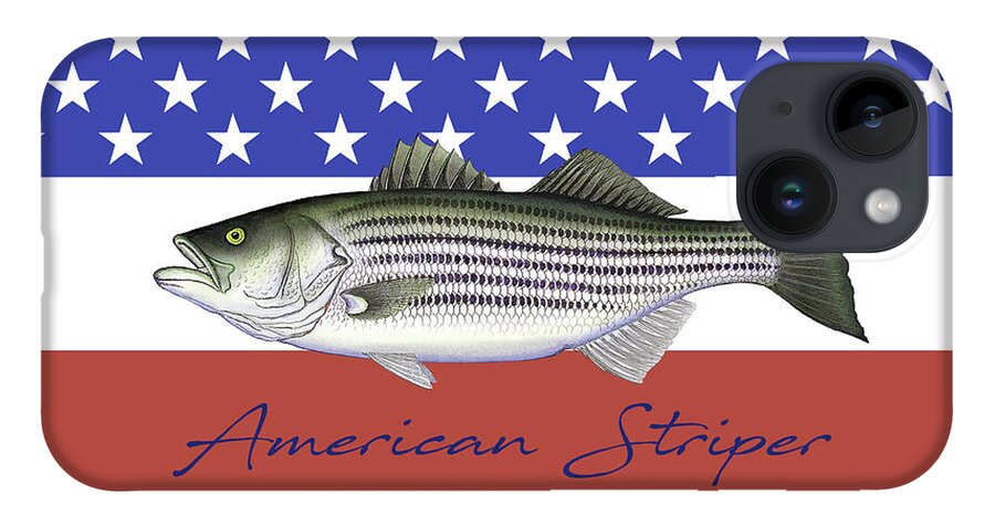 American Striper Patriotic Striped Bass iPhone 14 Case by Charles Harden -  Pixels Merch