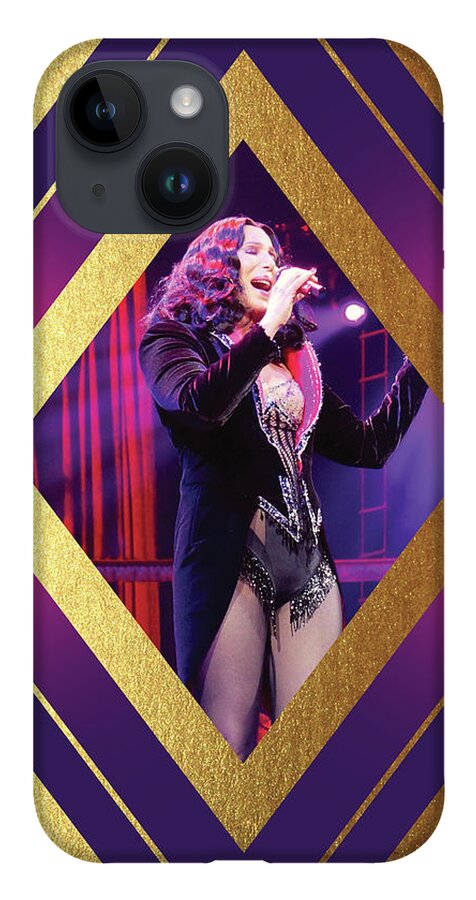 Cher iPhone Case featuring the digital art Burlesque Cher Diamond by Cher Style