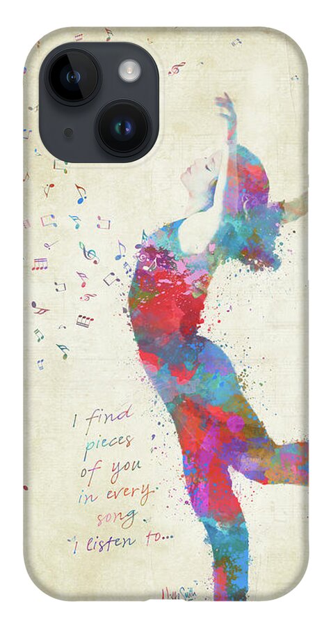 Music iPhone 14 Case featuring the digital art Beloved Deanna radiating love and light by Nikki Marie Smith