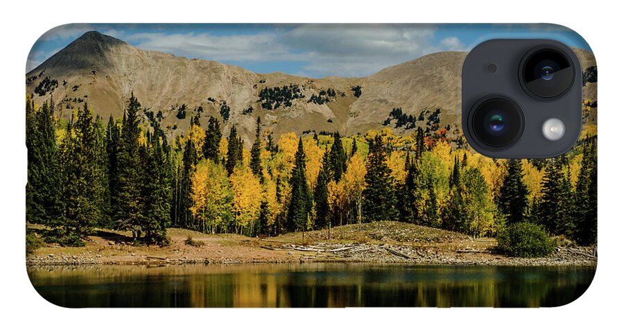 Aspens iPhone 14 Case featuring the photograph Aspens of Dark Canyon Lake II by Johnny Boyd