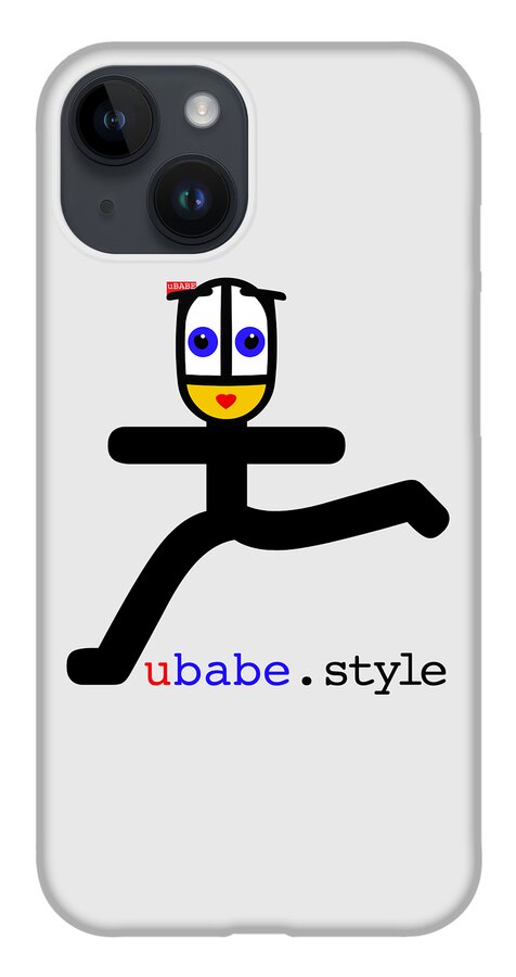 Ubabe Style iPhone 14 Case featuring the digital art Babe Runner by Ubabe Style