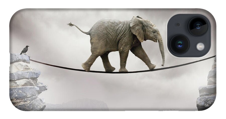 Animal Themes iPhone Case featuring the photograph Baby Elephant by By Sigi Kolbe