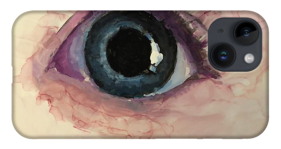Baby iPhone 14 Case featuring the painting Baby Eye by Christy Sawyer