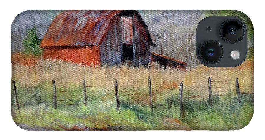 Barn iPhone Case featuring the painting Barn At Bella Vista Arkansas by Cheri Wollenberg