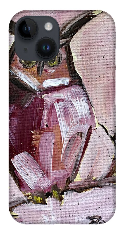 Owl iPhone Case featuring the painting Barn Owl by Roxy Rich