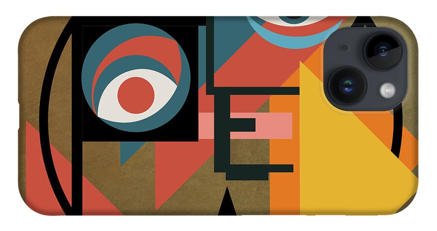 Bowie iPhone 14 Case featuring the mixed media Bauhaus Pop by BFA Prints
