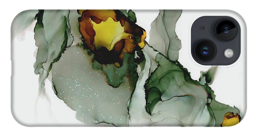 Bold iPhone 14 Case featuring the painting Beauty Comes Gently by Christy Sawyer