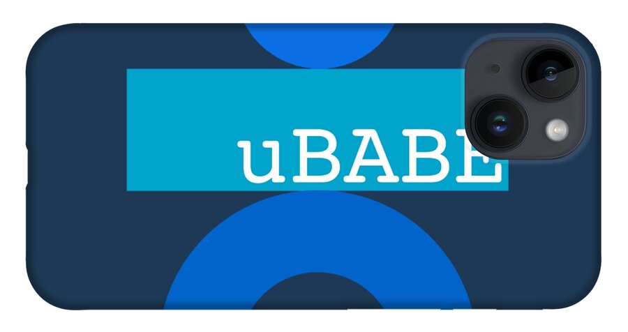 Ubabe Blues iPhone 14 Case featuring the digital art Blue Babe by Ubabe Style