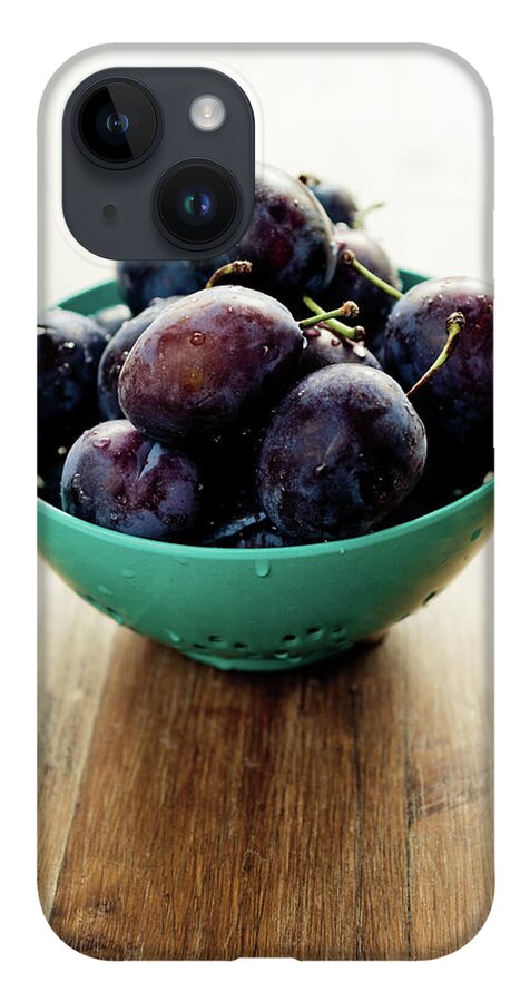 Raw Food Diet iPhone 14 Case featuring the photograph Blue Plum by Mmeemil