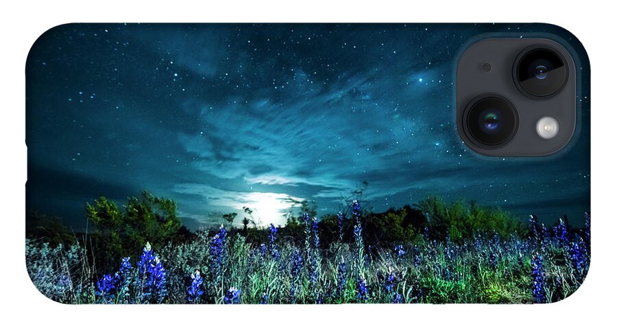 Big Bend iPhone 14 Case featuring the photograph Bluebonnet Moonrise by David Morefield