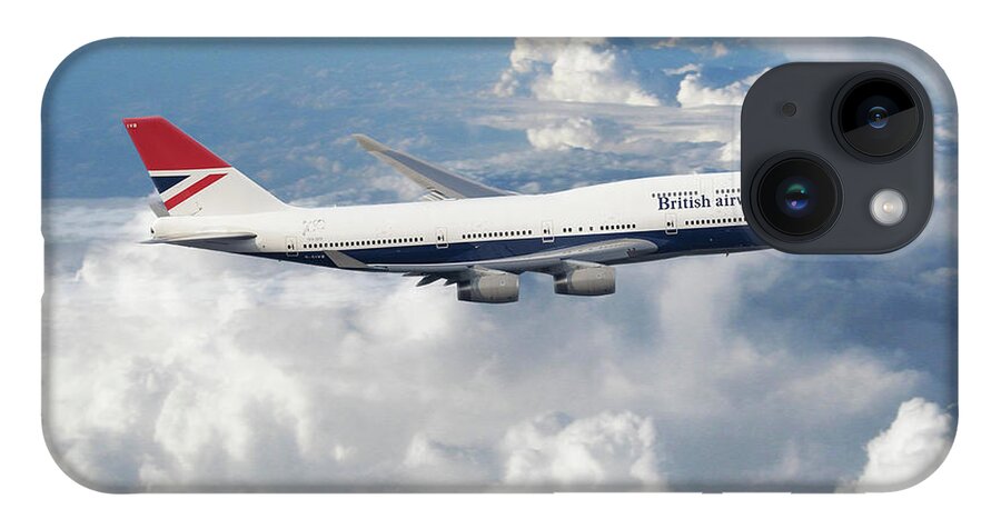 British Airways Boeing 747 iPhone Case featuring the digital art Boeing 747-436 G-CIVB by Airpower Art