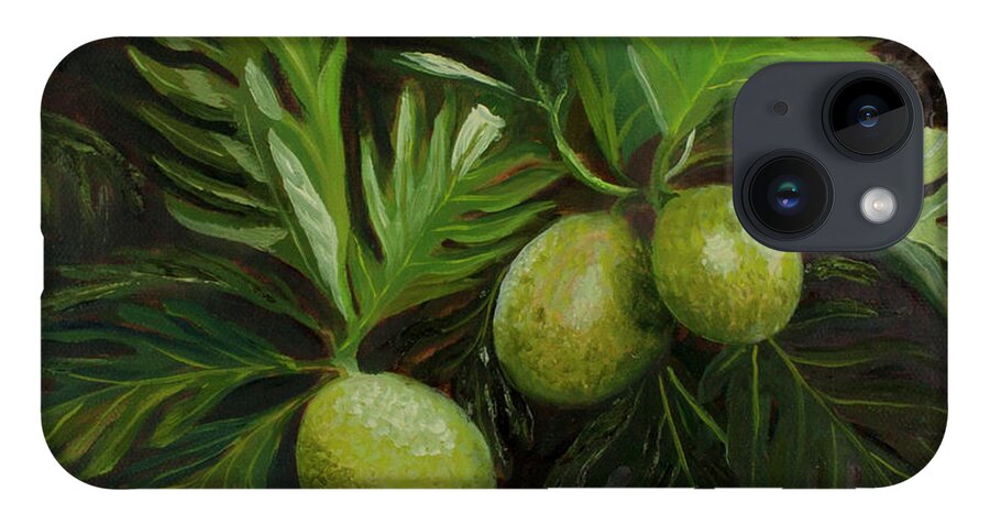 Breadfruit iPhone 14 Case featuring the painting Breadfruit by Megan Collins