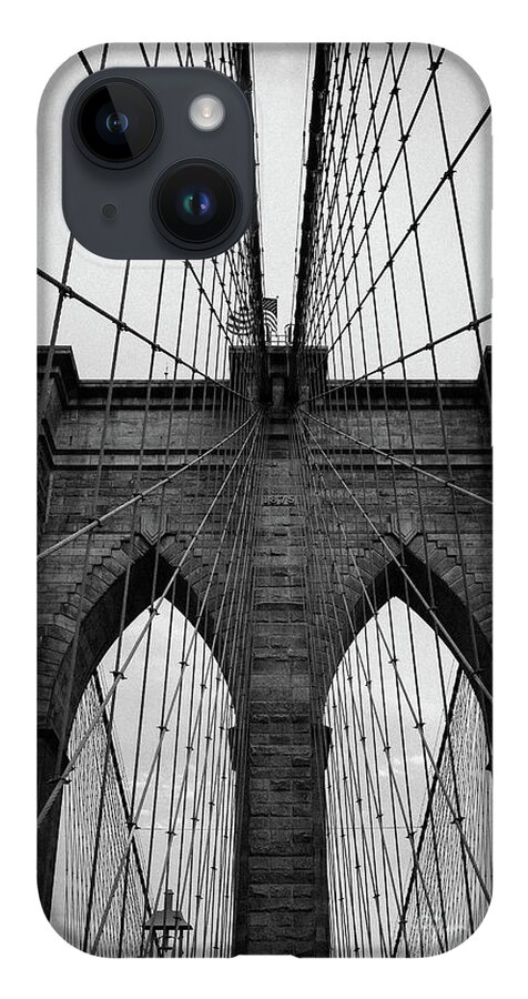 America iPhone 14 Case featuring the photograph Brooklyn bridge Wall art by Andy Myatt