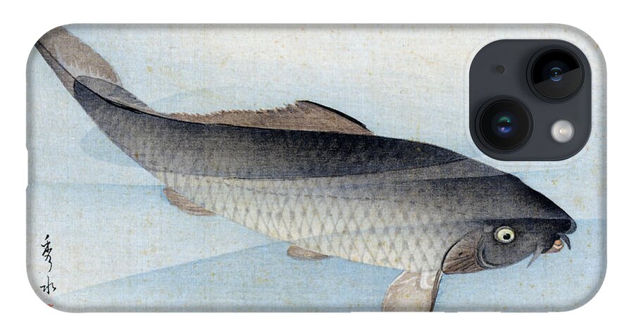 Shusei iPhone 14 Case featuring the painting Carp by Shusei