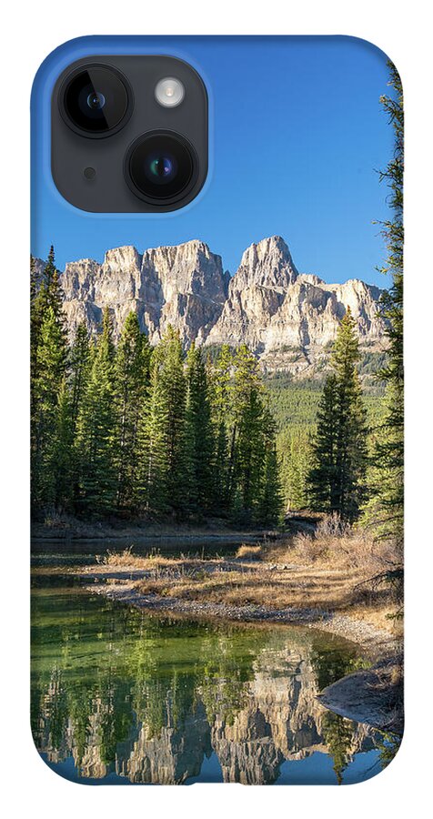 2015 iPhone 14 Case featuring the photograph Castle Cliffs and Reflections by Tim Kathka