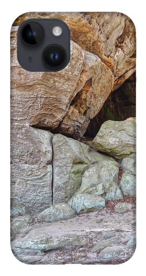 Cliff iPhone 14 Case featuring the photograph Cave In A Cliff by Phil Perkins