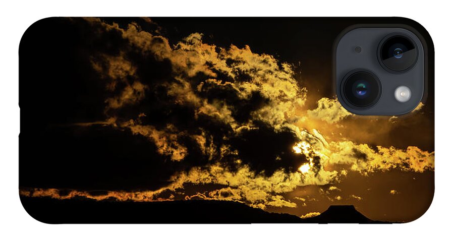 Sunset iPhone 14 Case featuring the photograph Cerro Pedernal West by Britt Runyon