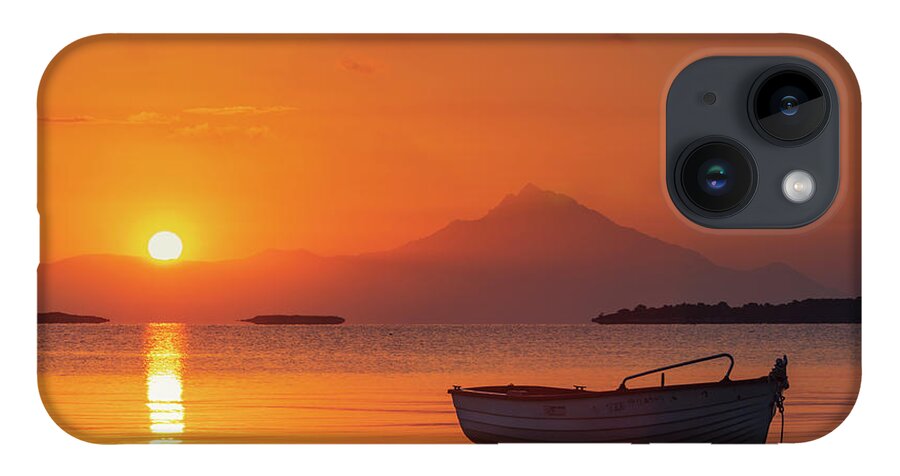 Aegean Sea iPhone 14 Case featuring the photograph Chalkidiki Sunrise by Evgeni Dinev