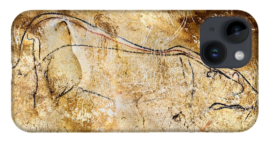 Chauvet Cave Lions iPhone Case featuring the digital art Chauvet Cave lions courting by Weston Westmoreland