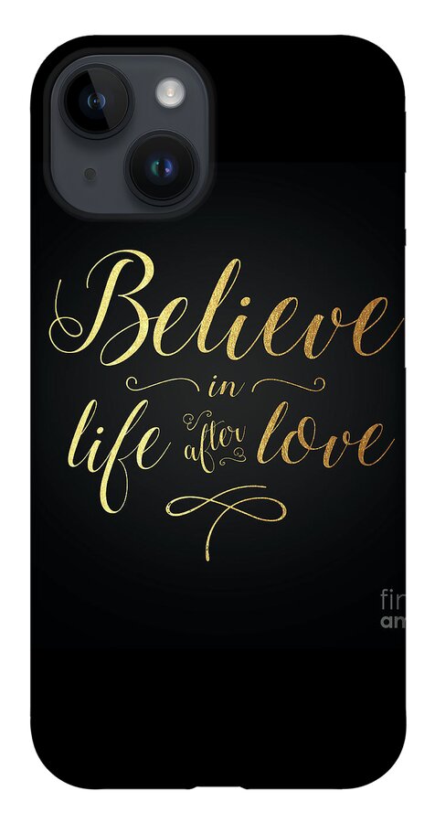 Cher iPhone 14 Case featuring the digital art Cher - Believe Gold Foil by Cher Style
