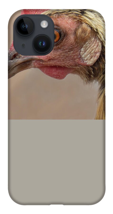  iPhone 14 Case featuring the photograph Chicken Face 2 by Christy Garavetto