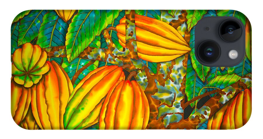Cacao Pod iPhone Case featuring the painting Chocolat St. Lucia by Daniel Jean-Baptiste