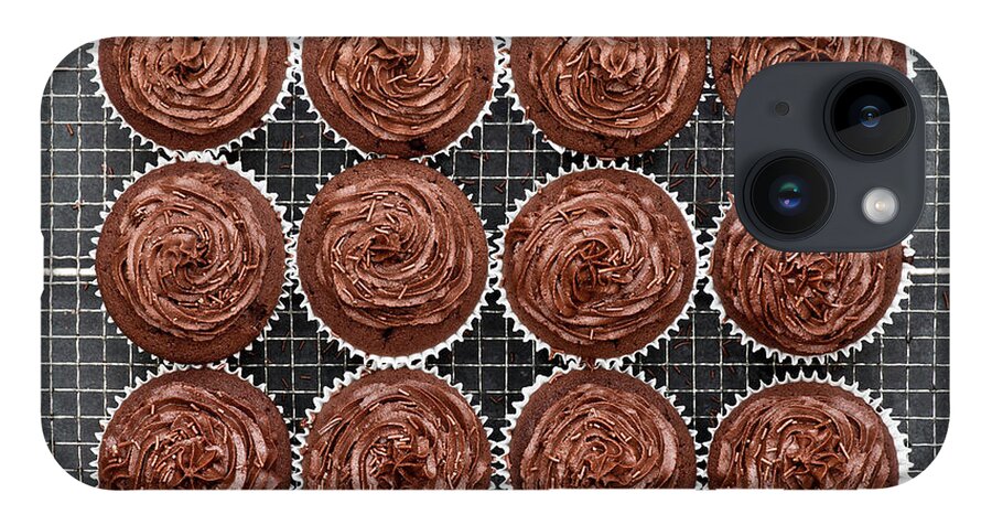 Chocolate Cupcakes iPhone 14 Case featuring the photograph Chocolate Cupcakes by Tim Gainey