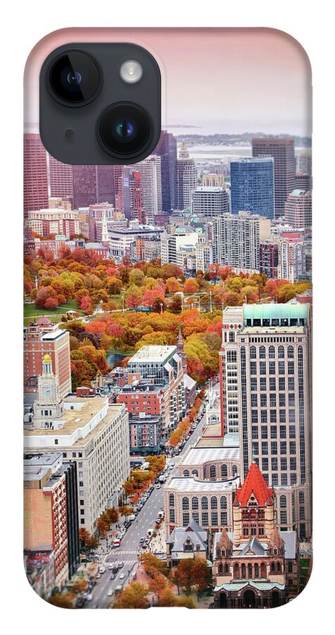 Boston iPhone 14 Case featuring the photograph City of Boston Massachusetts by Carol Japp
