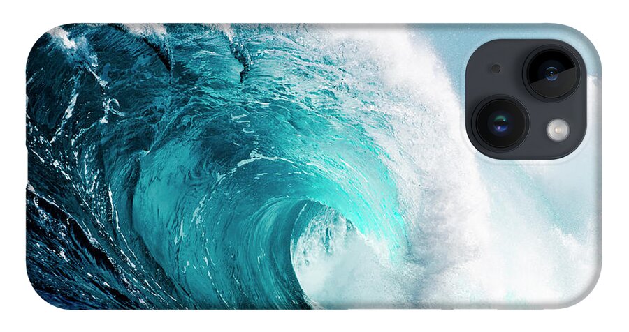 Tide iPhone 14 Case featuring the photograph Close-up View Of Huge Ocean Waves by Shannonstent