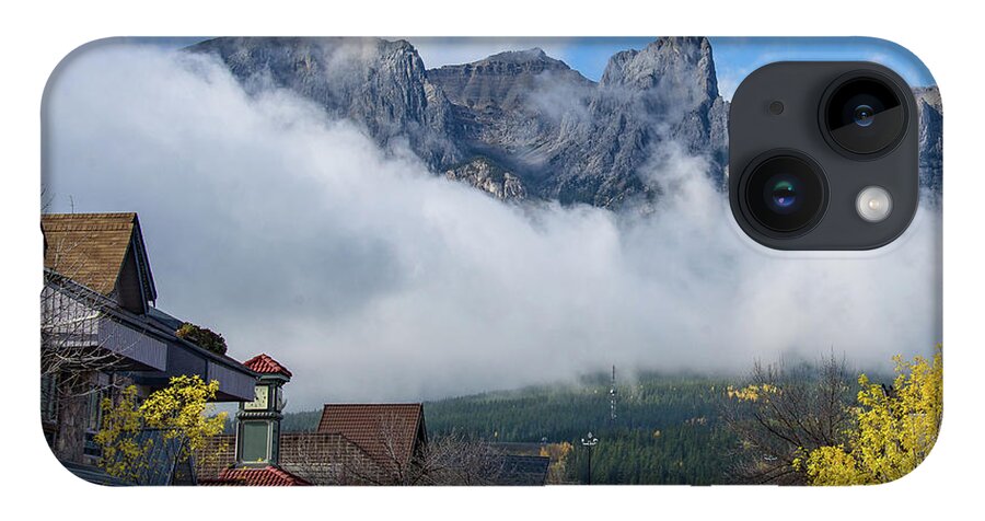 Canmore iPhone 14 Case featuring the photograph Clouds over Canmore by Tim Kathka